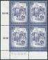 Preview: ANK 1601b Österreich 1998 – 50 Schilling „Schönes Österreich“ blaugrau – postfrischer Eckrand-4er-Block mit Symbolzahlen und Attest