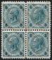 Preview: ANK 085, 86, 87 & 89 Österreich 1901/1902 – Friedl-Zähnungen – 4er-Block-Satz – selten