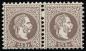 Preview: ANK 040 I b AUSTRIA, 1867; No. 40 I b **, gray lilac, in a horizontal pair