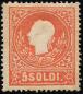 Preview: ANK LV 009 II b LOMBARDY-VENETIA, 1858/59 Special Catalog 2008, No. 9 II b, dark red ** (mint, never hinged)