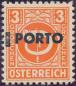 Preview: ANK 189 – Austria 1946 – Postage Due Stamp 3 Groschen with black overprint “PORTO” – certified by Wallner