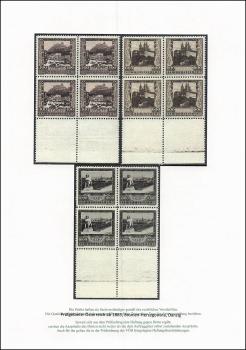 Preview: ANK-Nr. 0433 – 441 1923 Wohlfahrtsausgabe Landeshauptstädte - 4er Blocks Randstücke unten - TOP Werte geprüft