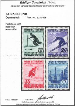 Preview: ANK 0623-0626 FIS II. FIS-Wettkämpfe Innsbruck 1933 kompletter Satz postfrisch