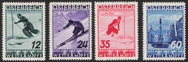 ANK 0623-0626 FIS II. FIS-Wettkämpfe Innsbruck 1933 kompletter Satz postfrisch