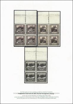 Preview: ANK 0433-441 1923 Wohlfahrtsausgabe Landeshauptstädte - 4er Blocks Randstücke oben - TOP Werte geprüft