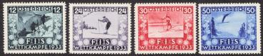 ANK 0551–0554 FIS I. FIS Competitions Innsbruck 1933 complete set hinged