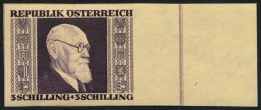 ANK 780 B - 783 B "Renner Satz aus Kleinbogen" 1946 jeweils geschnitten auf Japanpapier