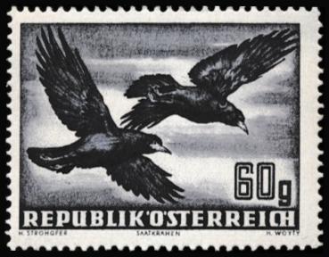 ANK 0967-0973. 1950/53 airmail series
