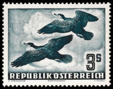 ANK 0967-0973. 1950/53 airmail series