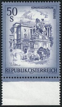 ANK 1601b Österreich 1998 – 50 Schilling „Schönes Österreich“ blaugrau – postfrisch mit Unterrand und Foto-Kurzbefund