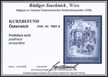 Preview: ANK 1601b Österreich 1998 – 50 Schilling „Schönes Österreich“ blaugrau – postfrisch mit Foto-Kurzbefund