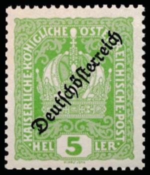ANK 0228-0242. 1918/19 German Austria Heller values