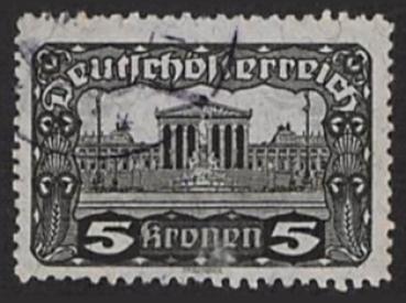 ANK 288 C Deutsch Österreich 5 Kronen Parlament 1919/21