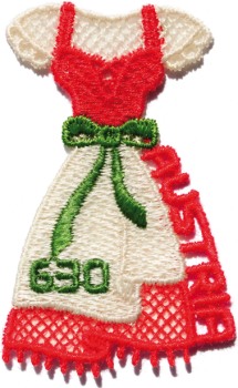 ANK 3314 Österreich 2016 – Dirndl – Selbstklebende Sondermarke in Silhouettenstickerei