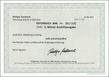 Preview: ANK (9)-(12) 1-5 RM nicht verausgabt Eckrandstücke oben