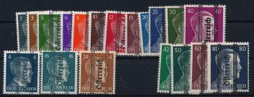 ANK 674 - 692 Grazer Aushilfsausgabe 1945 alle Werte, Top Werte geprüft