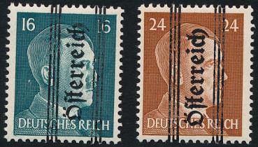 ANK 683 + 685 Grazer Aushilfsausgabe 1945 Werte 16 und 24 Pfennig