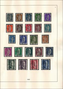 ANK 674 - 692 Grazer Aushilfsausgabe 1945 alle Werte, gestempelt