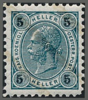 Preview: ANK 085, 86, 87 & 89 Österreich 1901/1902 – Friedl-Zähnungen – Satz mit 4 Werten – selten