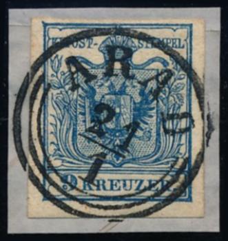 ANK 005 Type III 9 Kreuzer 1850
