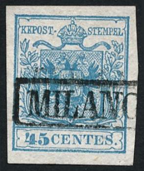 ANK 005 Type I Lombardy-Venetia 45 Centesimi 1850