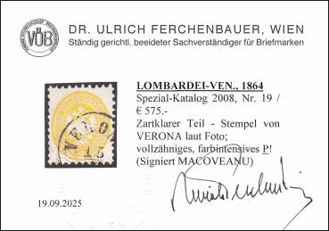 ANK LV 019 2 Soldi 1864 gestempelt