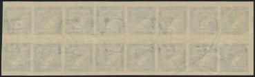 ANK ND 06–09 Österreich – Zeitungsstempel-Neudrucke – 16er-Einheiten mit Wasserzeichen – sehr selten