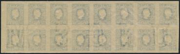 Preview: ANK ND 17 Österreich – Zeitungsstempel-Neudruck – 16er-Einheit mit waagrechtem Wasserzeichen – sehr selten