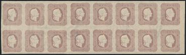 ANK ND 23 Österreich – Zeitungsstempel-Neudruck – 16er-Einheit mit waagrechtem Wasserzeichen – sehr selten