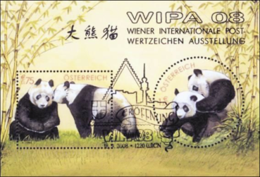 Panda - WIPA08 mit Eröffnungsstempel 18.9.