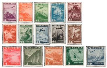 ANK 598–612 1935 Airmail all 15 values