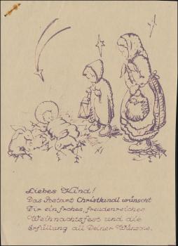 ANK KB 04 Kinderbrief Christkindl Nummer 4 Saison 1953/1954