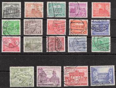 Berlin ANK 042-60 "Berliner Bauten" Freimarkenausgabe 1949 kompletter Satz gestempelt