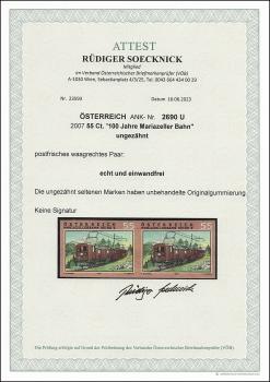 Preview: ANK 2690 U 2007 55 Ct. „100 Jahre Mariazeller Bahn“ ungezähnt