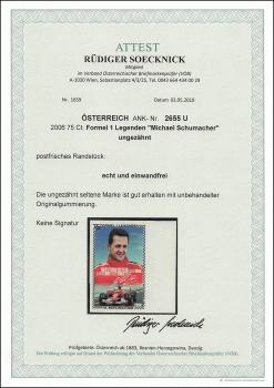 Preview: ANK 2655 U 2006 75 Ct. Formel 1 Legenden “Michael Schumacher” ungezähnt