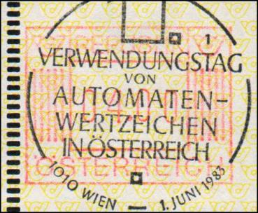 ATM 1. Ausgabe 1983 Schaltersatz mit OT Stempel