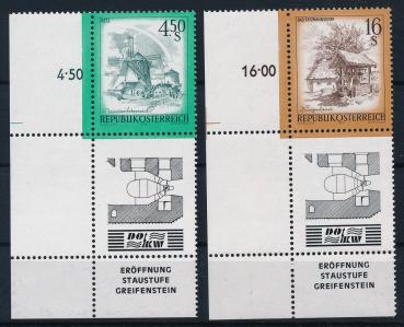 Allongen Staustufe Greifenstein 2 Werte Eckrandstücke links unten