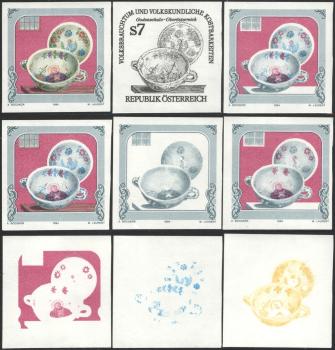 ANK 2146 Ph U – 2148 Ph U Volksbrauchtum und volkskundliche Kostbarkeiten kompletter Satz postfrisch