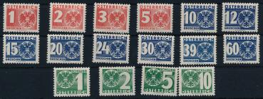 Portomarken 1935 ANK 0159-174 alle 16 Werte postfrisch