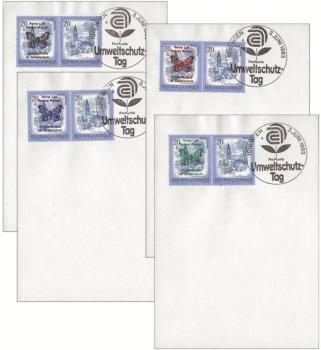 4 sheets of "pair of butterflies" with special cancellation