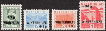 ANK 563-566 "Winterhilfe" 1. Ausgabe 1933 postfrisch