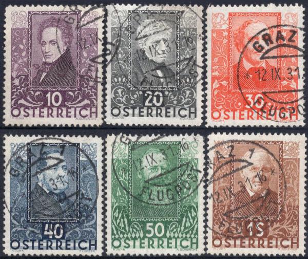 ANK 0524-0529 "Austrian Poets"