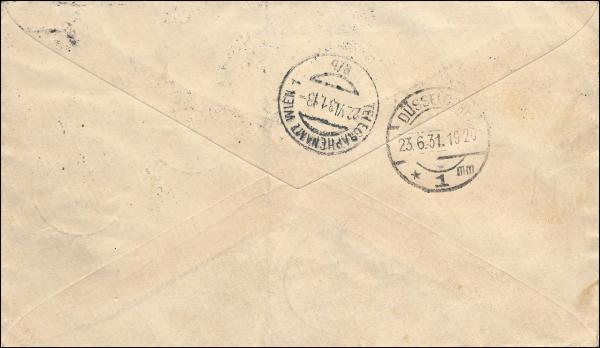 ANK 0518-523 Beleg "Rotary-Kongreß" 1931