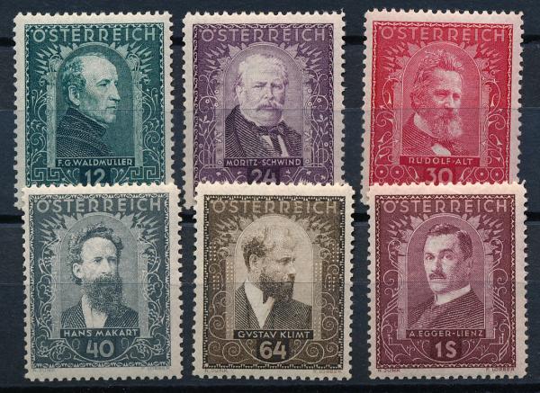 ANK 0545-550 1932 Wohlfahrtsausgabe „Österreichische Maler“