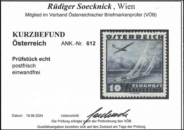 ANK 0612 Airmail 1935, value 10 Schilling