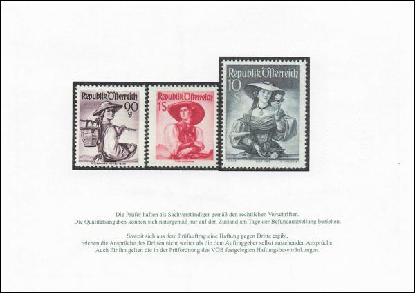 ANK 0887-0923 Österreichische Volkstrachten 1948/1952 komplett postfrisch - 3 TOP Werte geprüft