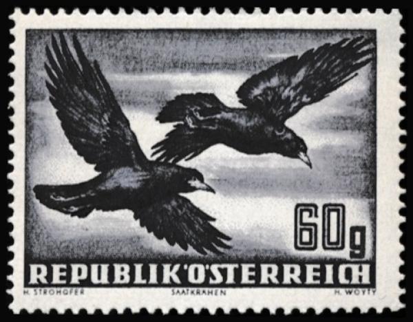 ANK 0967-0973. 1950/53 airmail series