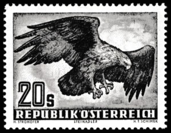 ANK 0967-0973. 1950/53 airmail series
