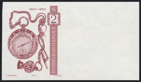 ANK 1374-1376 Ph U "Alte Uhren" ungezähnte postfrische Phasendrucke