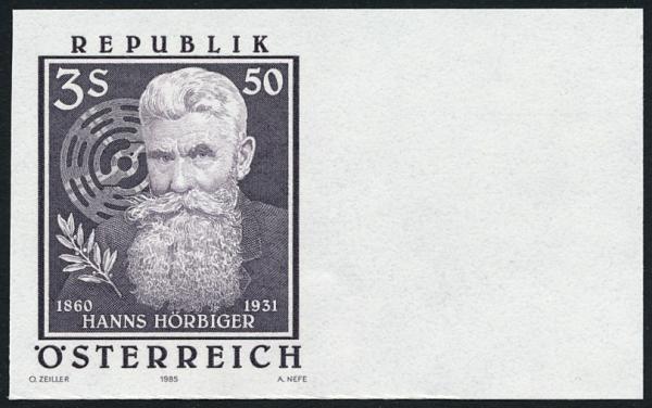 ANK 1863 Ph Phasendrucke "125. Geb. Hans Hörbiger" 1985 ungezähnt